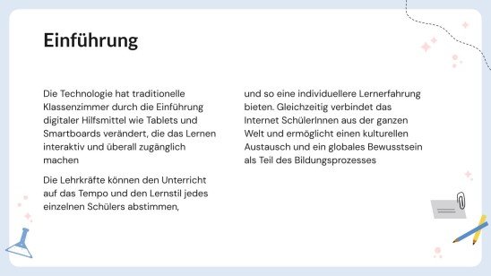 Der Einfluss der Technologie auf die moderne Bildung Präsentationsvorlage