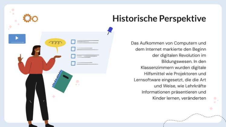 Der Einfluss der Technologie auf die moderne Bildung Präsentationsvorlage