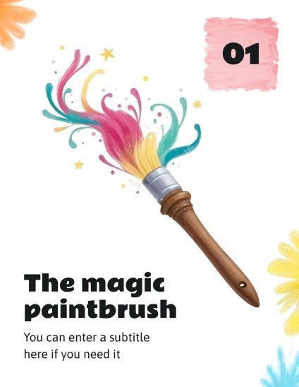 Modelo de apresentação O livro de histórias de poemas coloridos
