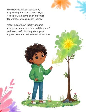 Modelo de apresentação O livro de histórias de poemas coloridos
