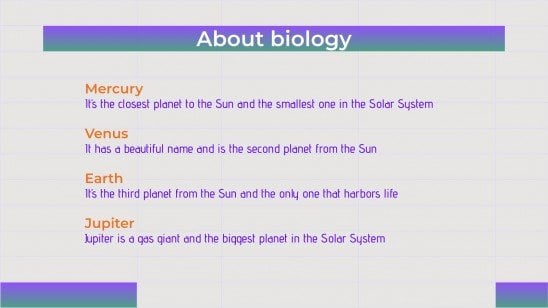 Science Subject for Middle School - 9th Grade: Biology presentation template 