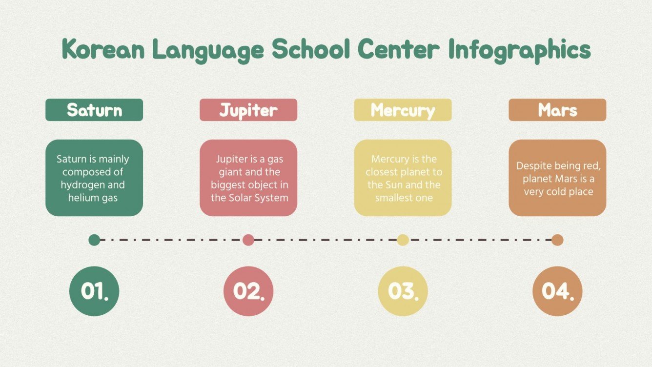 Korean Language School Center Infographics Google Slides