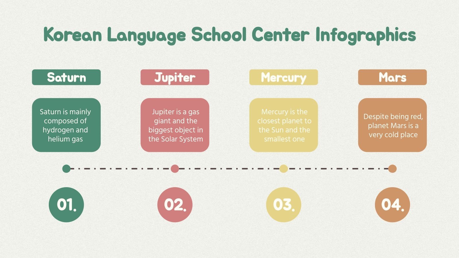 Korean Language School Center Infographics Google Slides