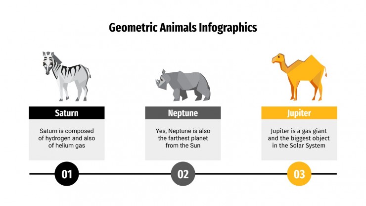 Geometric Animals Infographics presentation template 