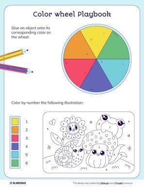 Plantilla de presentación Libro de estrategias de la rueda de colores