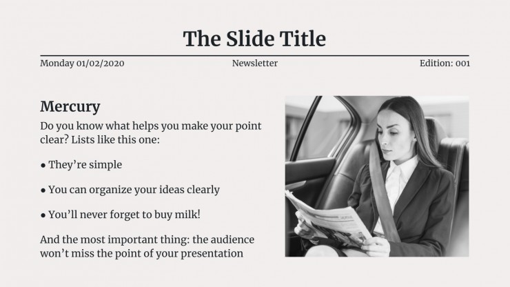 Plantilla de presentación El periódico