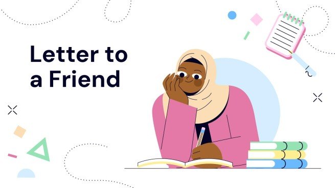 Plantilla de presentación Carta a un amigo