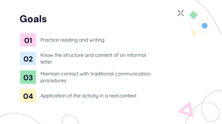 Plantilla de presentación Carta a un amigo