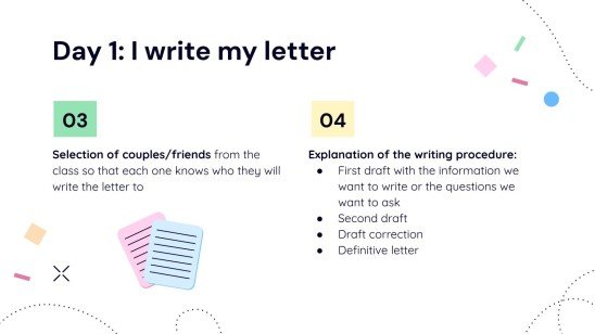 Plantilla de presentación Carta a un amigo