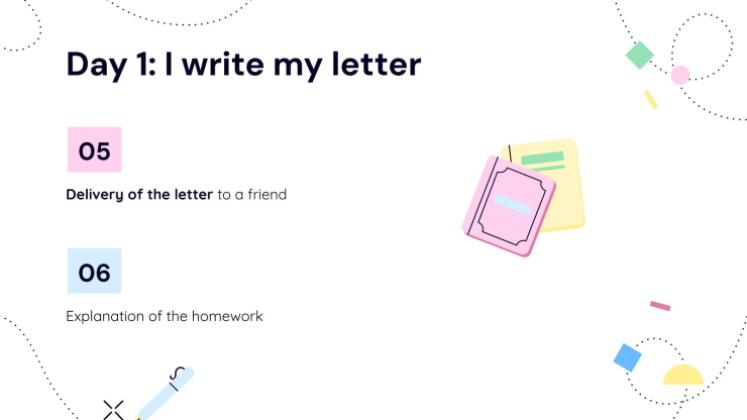 Plantilla de presentación Carta a un amigo