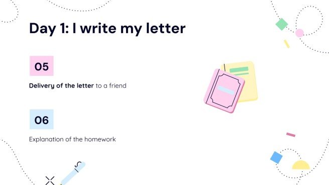 Plantilla de presentación Carta a un amigo