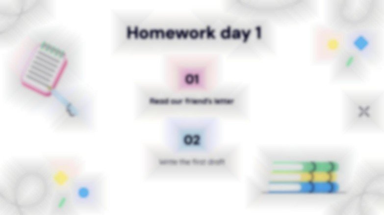 Plantilla de presentación Carta a un amigo