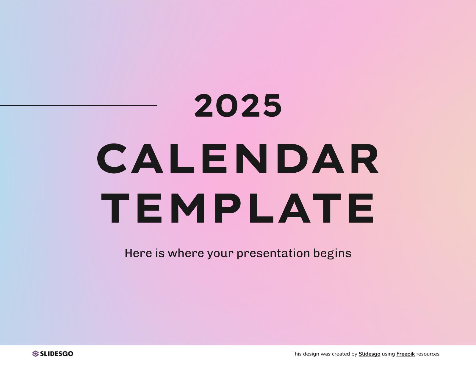 Gradient Calendar 2025 Presentation