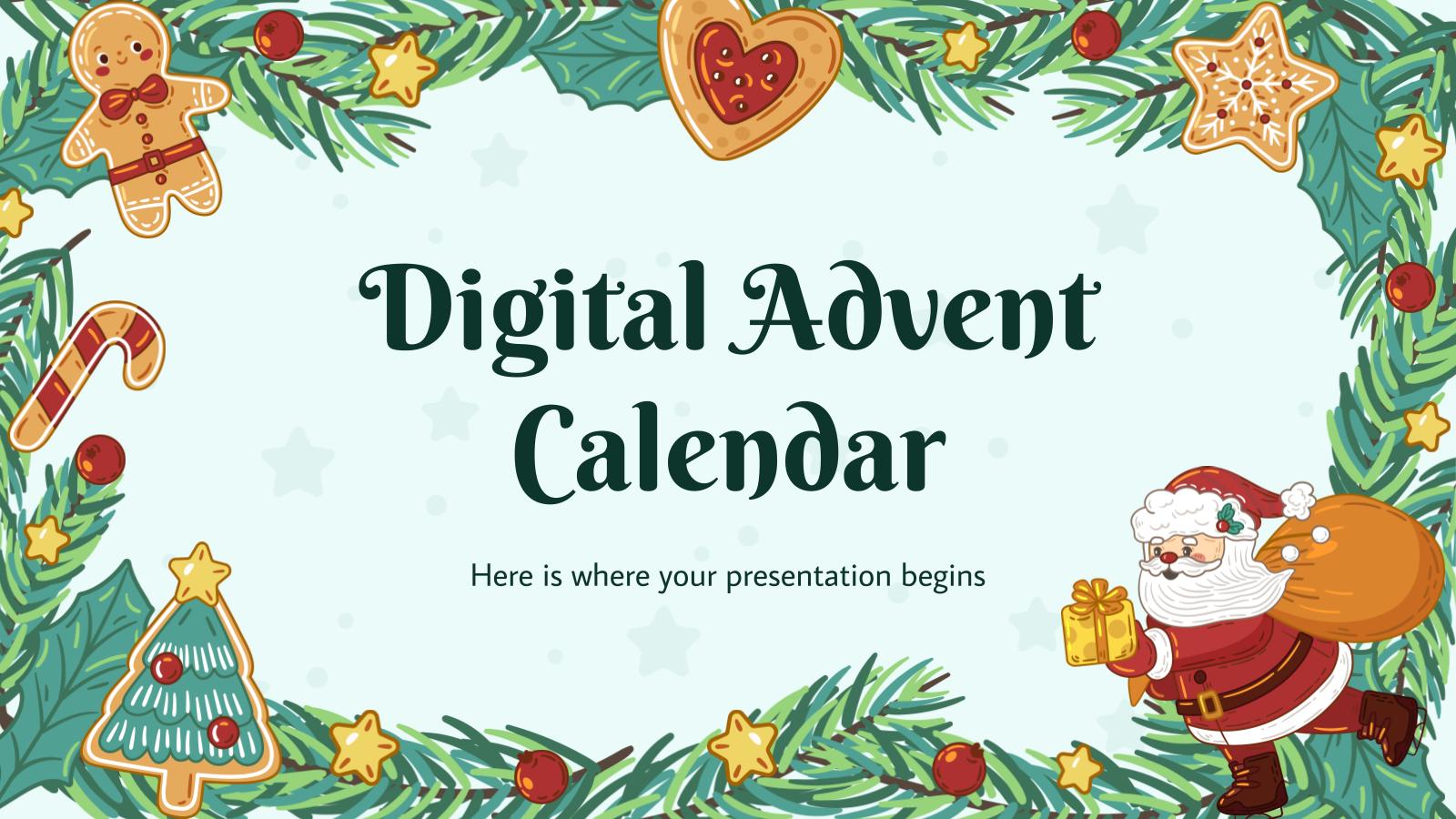 Digitaler Adventskalender Präsentationsvorlage