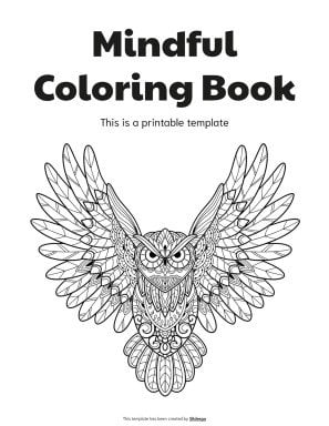 Plantilla de presentación Libro para colorear de mindfulness