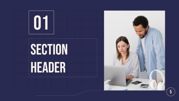 Distorted Type Style Pitch Deck presentation template 