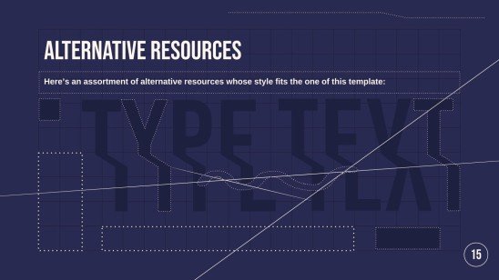 Distorted Type Style Pitch Deck presentation template 