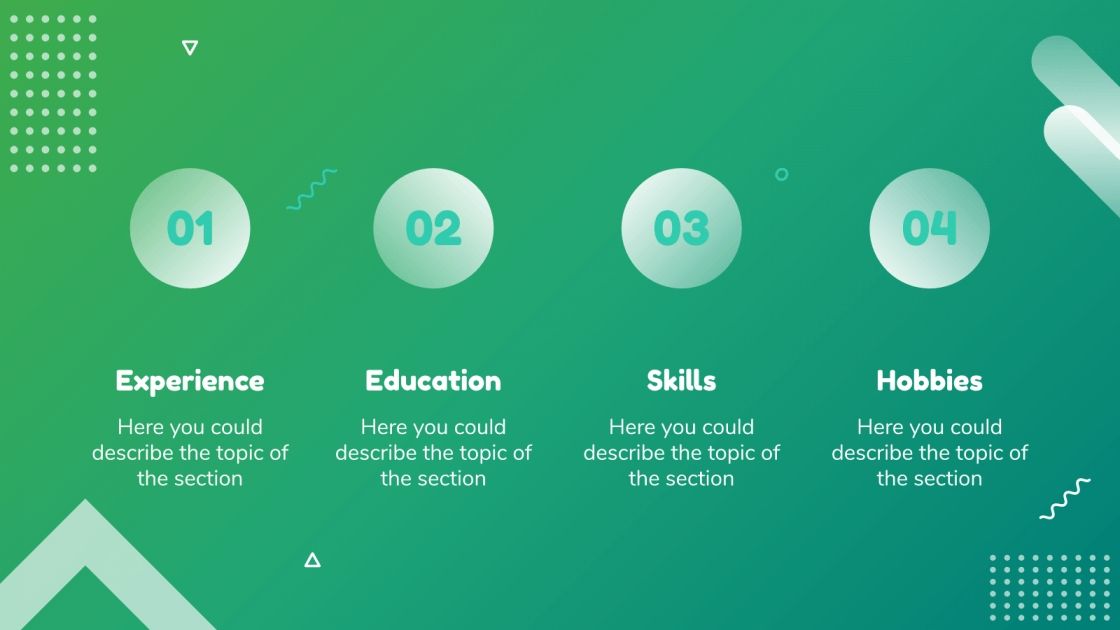 General Green CV Google Slides Theme and PowerPoint Template
