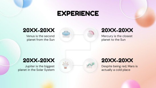 Glassmorphism Style CV presentation template 