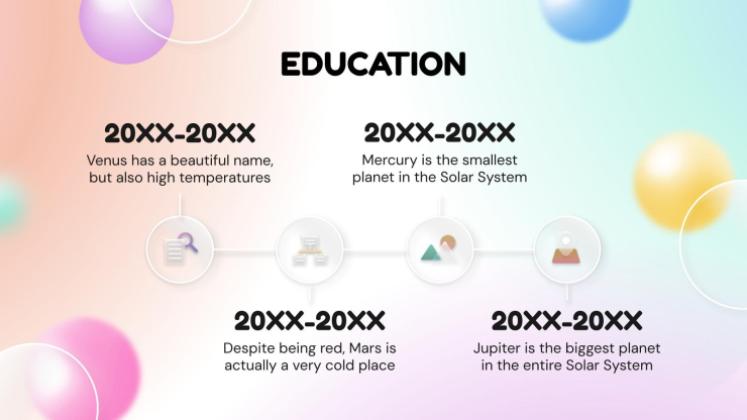 Glassmorphism Style CV presentation template 