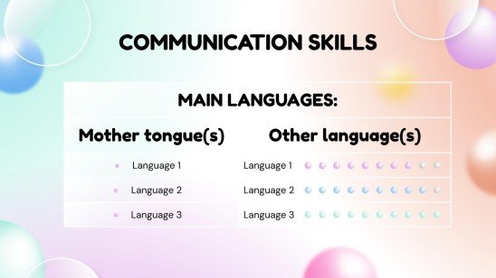 Glassmorphism Style CV presentation template 