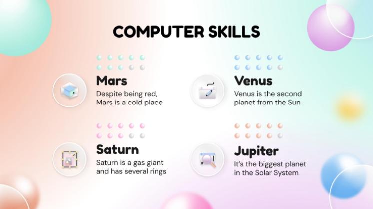Glassmorphism Style CV presentation template 