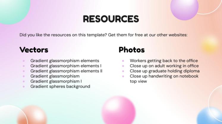 Glassmorphism Style CV presentation template 