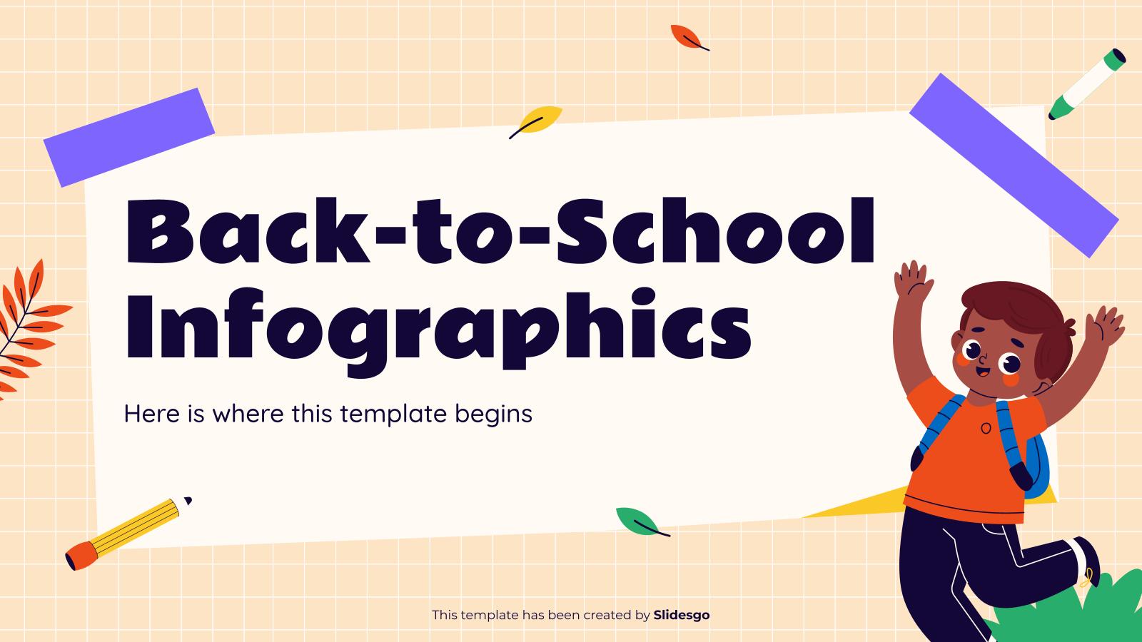 Infografiken zum Schulanfang Präsentationsvorlage