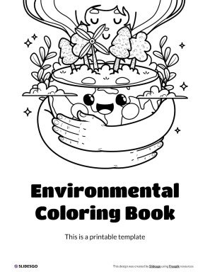Livre de coloriage environnemental Modèles de présentation