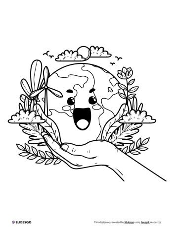 Livre de coloriage environnemental Modèles de présentation