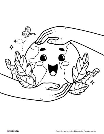 Livre de coloriage environnemental Modèles de présentation