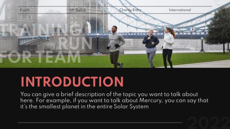 Der London-Marathon Präsentationsvorlage