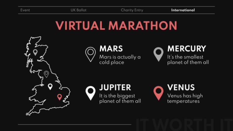 Der London-Marathon Präsentationsvorlage