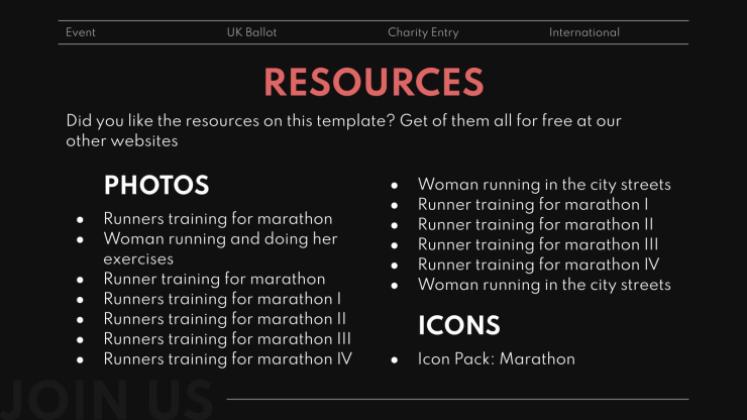 Der London-Marathon Präsentationsvorlage