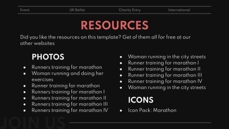 Der London-Marathon Präsentationsvorlage