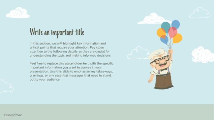 L'aventure Là-haut Modèles de présentation