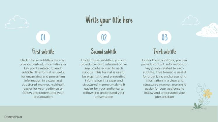 L'aventure Là-haut Modèles de présentation