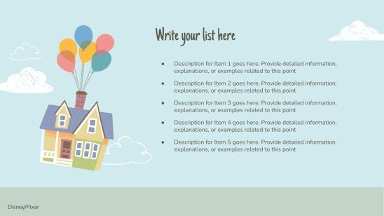 L'aventure Là-haut Modèles de présentation