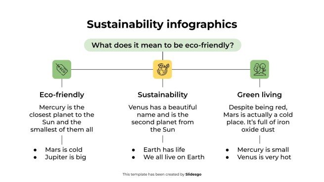 Sustainability Infographics Template