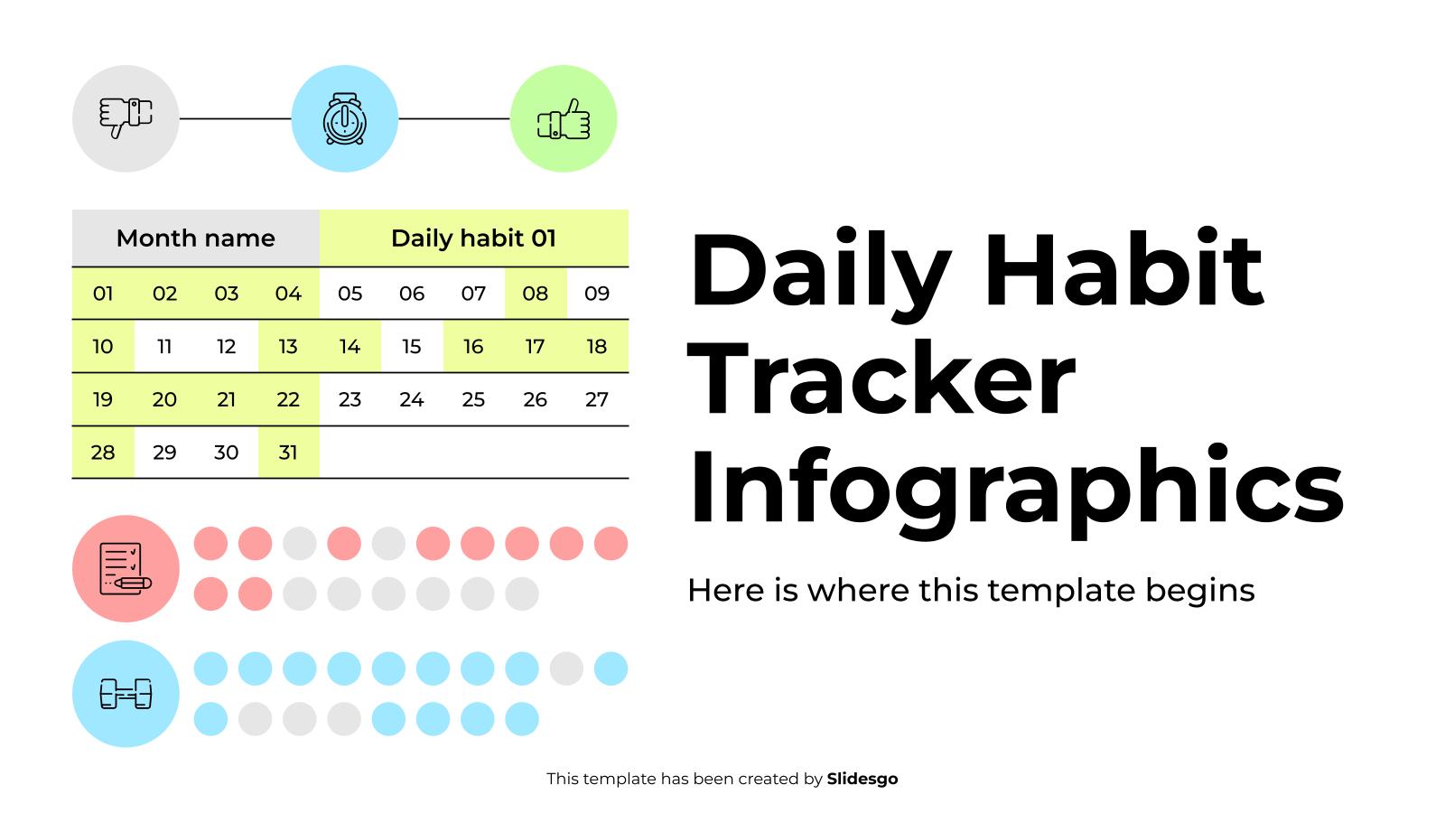 Daily Habit Tracker Infographics presentation template 