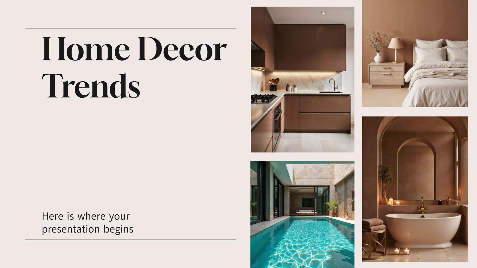 Home Decor Trends presentation template 