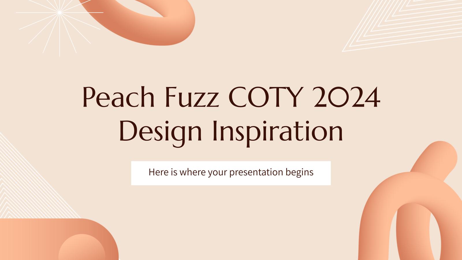 피치 퍼즈 COTY 2024 디자인 영감 프레젠테이션 템플릿
