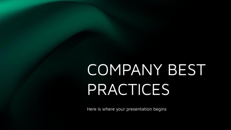 Company Best Practices presentation template 