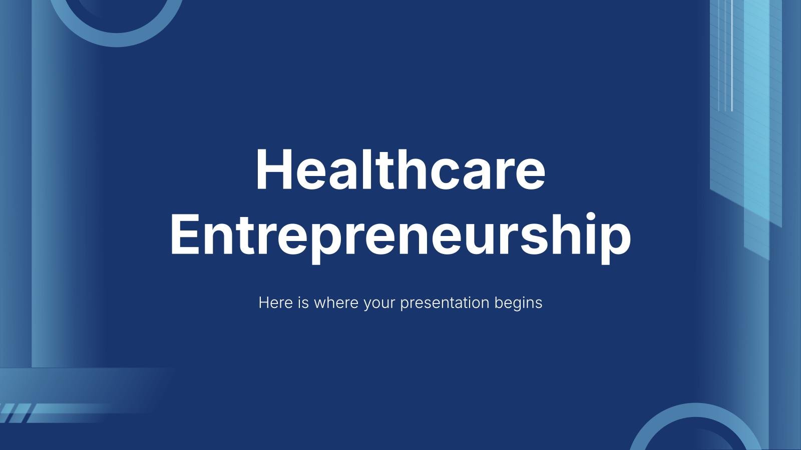 Healthcare Entrepreneurship presentation template 