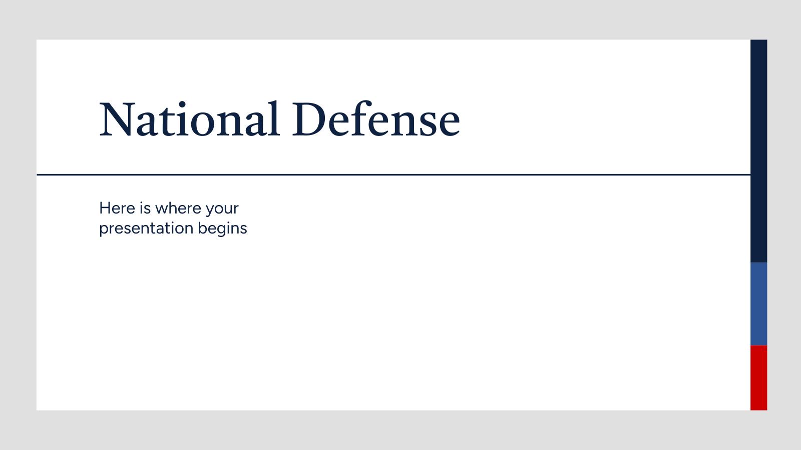 National Defense presentation template 