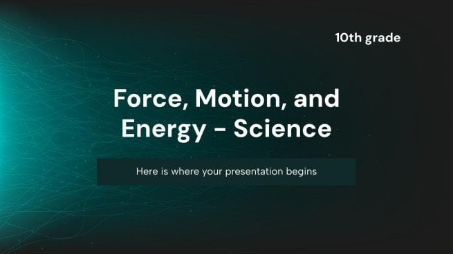 Force, mouvement et énergie - Sciences - 2e année Modèles de présentation