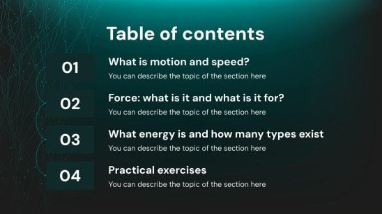 Force, mouvement et énergie - Sciences - 2e année Modèles de présentation