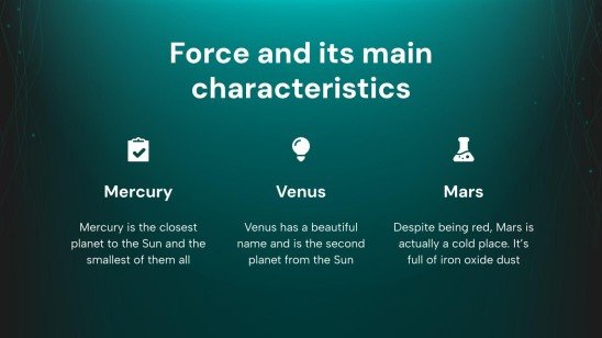 Force, mouvement et énergie - Sciences - 2e année Modèles de présentation