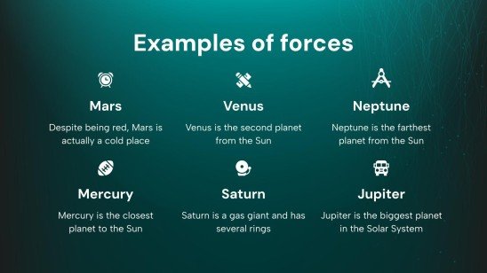 Force, mouvement et énergie - Sciences - 2e année Modèles de présentation