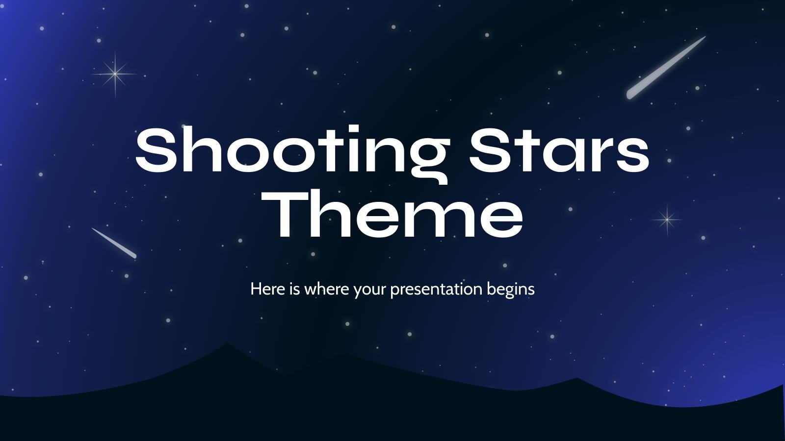 Thème des étoiles filantes Modèles de présentation